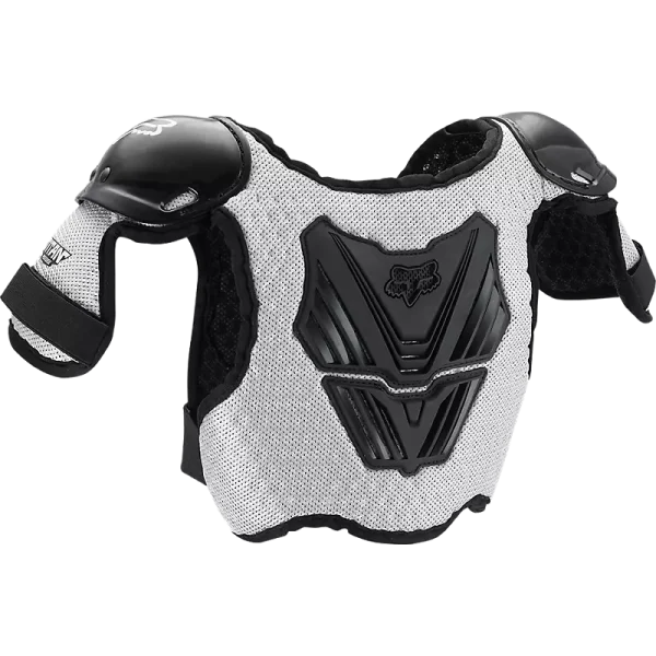 מגן חזה ילדים FOX PeeWee Titan שחור אפור – מבט אחורי