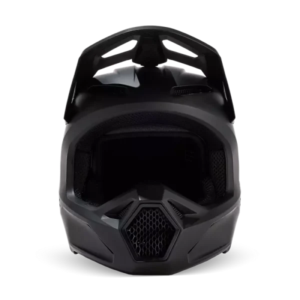 קסדה ילדים פוקס שחור מט - FOX V1 Matte מקדימה