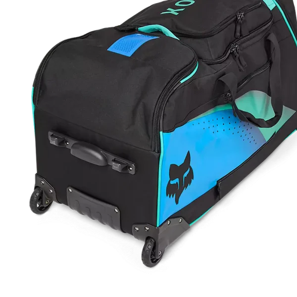 תקריב גלגלים ובד 600D בתיק ציוד FOX Divider Shuttle Roller