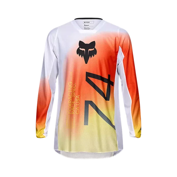 חולצת רכיבה פוקס לבן/כתום – FOX 180 Air Haze Jersey