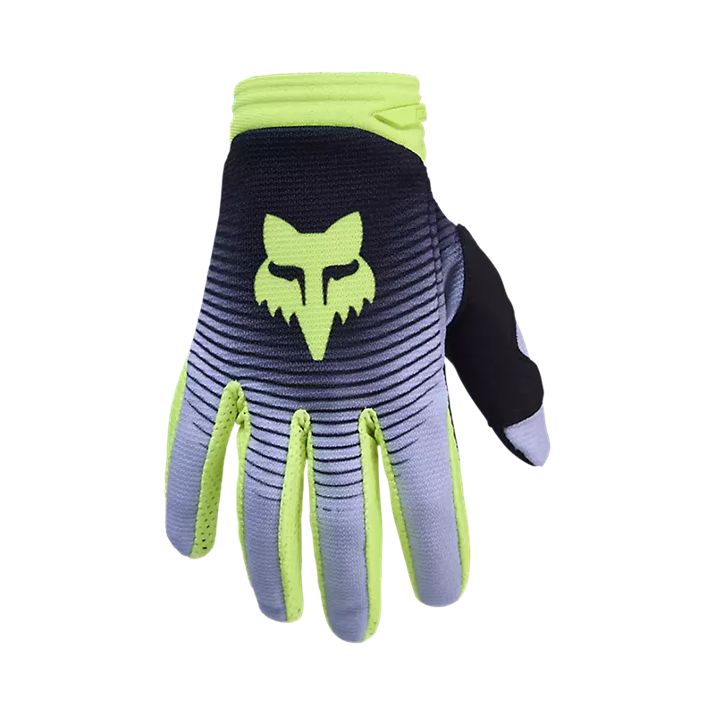 כפפות רכיבה נוער פוקס אפור צהוב – FOX YOUTH 180 Collect Glove