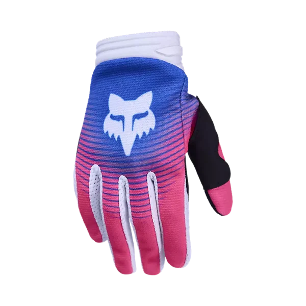 כפפות רכיבה נוער פוקס כחול ורוד – FOX YOUTH 180 Collect Glove