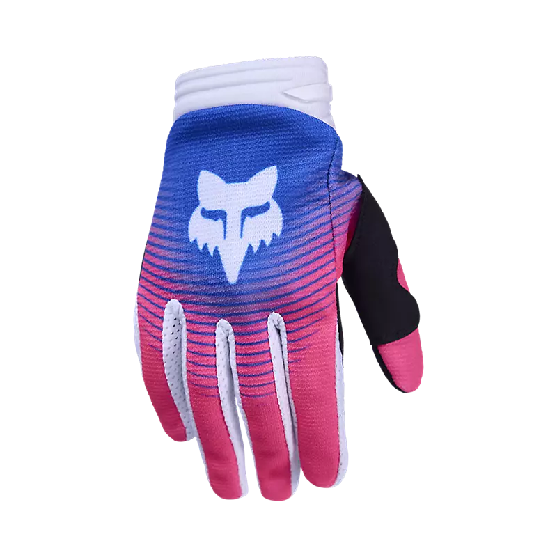 כפפות רכיבה נוער פוקס כחול ורוד – FOX YOUTH 180 Collect Glove