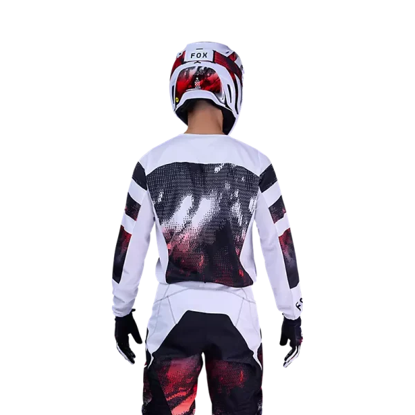 חולצת רכיבה פוקס לבן אדום – FOX 180 Kairos Jersey דוגמן גב