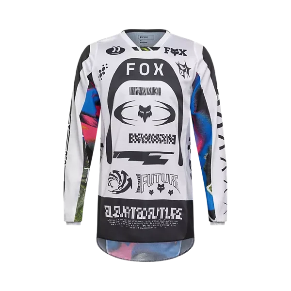 חולצת רכיבה פוקס לבן שחור – FOX 180 Image Cosmo Jersey