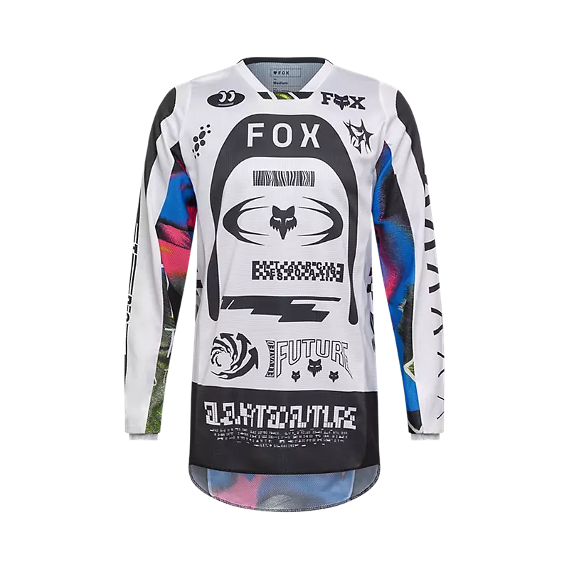 חולצת רכיבה פוקס לבן שחור – FOX 180 Image Cosmo Jersey