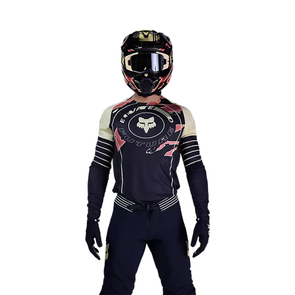 חולצת רכיבה פוקס שחור/צהוב – FOX Flexair Inning Jersey דוגמן