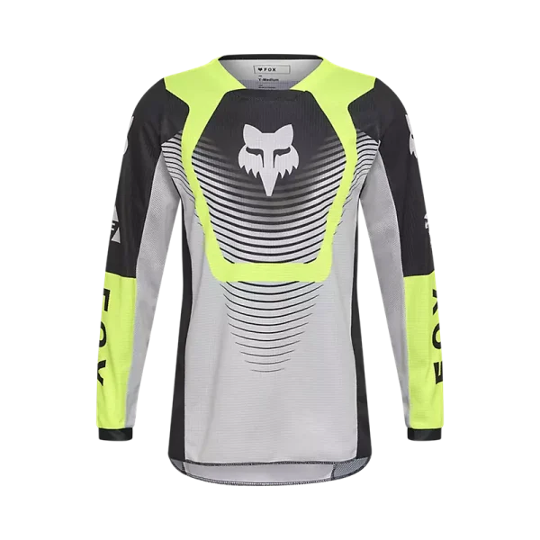 חולצת רכיבה ילדים פוקס אפור/צהוב – FOX YOUTH 180 Collect Jersey