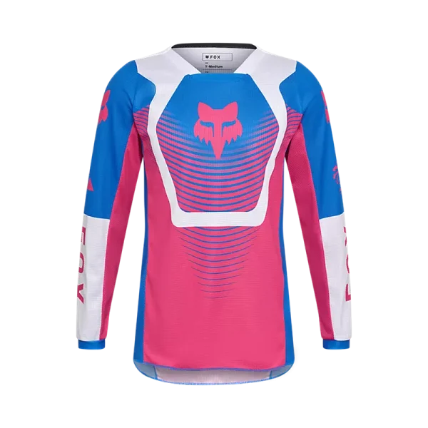 חולצת רכיבה נוער פוקס כחול ורוד – FOX YOUTH 180 Collect Jersey - YXL