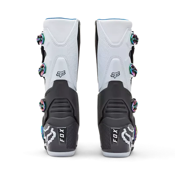 מגפי רכיבה FOX Motion שחור אפור לבן – מבט אחורי