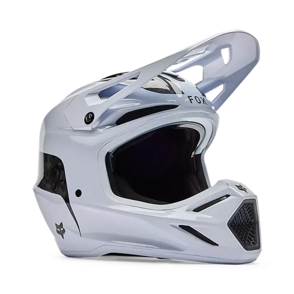 קסדת שטח FOX V3 RS Fracture לבן – מבט קדמי