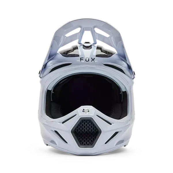 קסדת שטח FOX V3 RS Fracture לבן – מבט קדמי