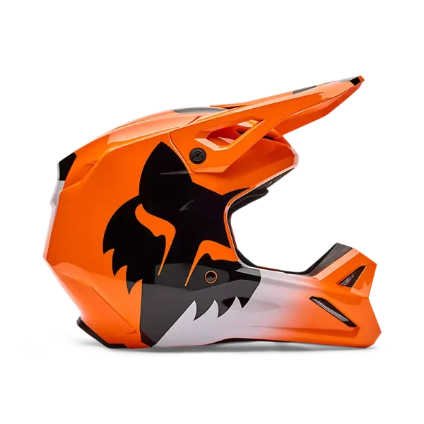 קסדת שטח פוקס כתום – FOX V1 Shield מהצד