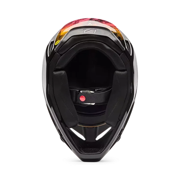 קסדת שטח פוקס שחור/כתום – FOX YOUTH V1 Kairos מלמטה