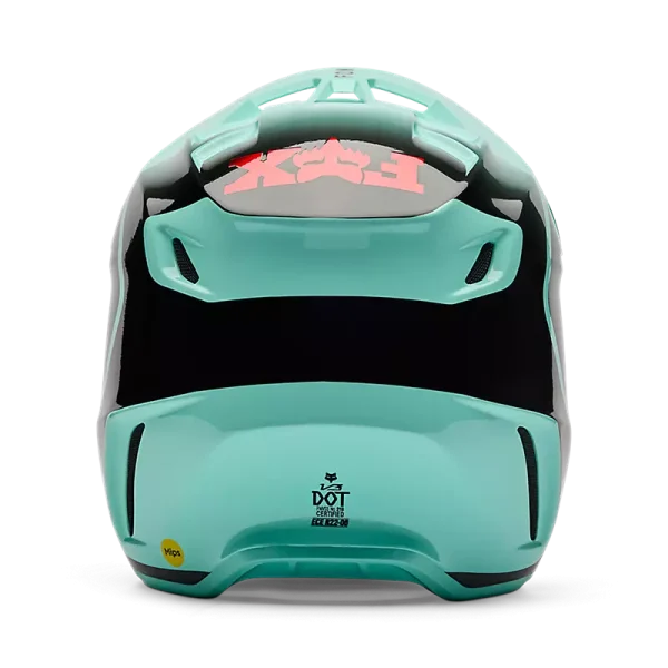 קסדת שטח פוקס טורקיז – FOX V3 Drip מבט מאחור