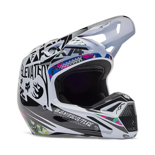 קסדת שטח פוקס לבן שחור – FOX V1 Image Cosmo