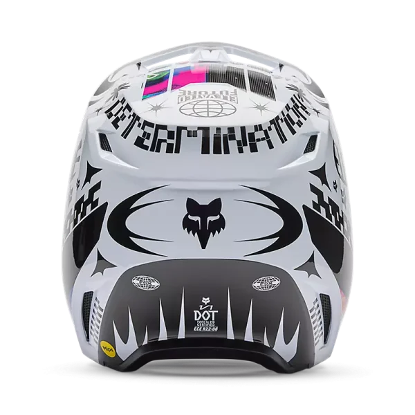 קסדת שטח פוקס לבן שחור – FOX V1 Image Cosmo מבט מאחור