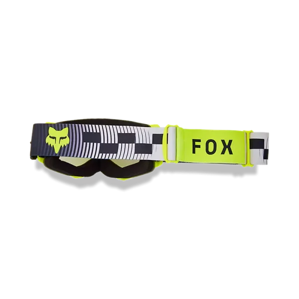 משקף אבק ילדים פוקס אפור צהוב – FOX YOUTH Main Collect Goggle מבט אחורי רצועה