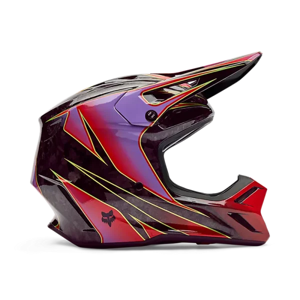 קסדת שטח FOX V3 RS Canvas אקווה – מבט צד