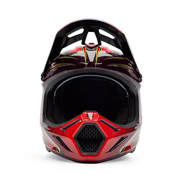 קסדת שטח FOX V3 RS Canvas אקווה – מבט קדמי