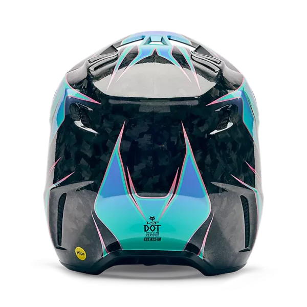 קסדת שטח FOX V3 RS Canvas אקווה – מבט אחורי