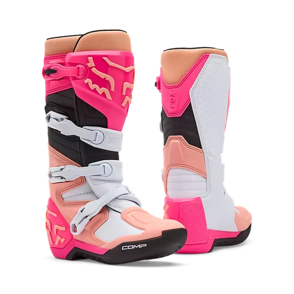 מגפי רכיבה נשים FOX W Comp ורוד – מבט צד קדמי