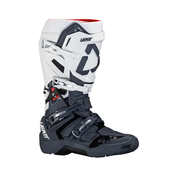 מגפי רכיבה LEATT Moto 5.5 FlexLock Enduro לבן מבט קדמי