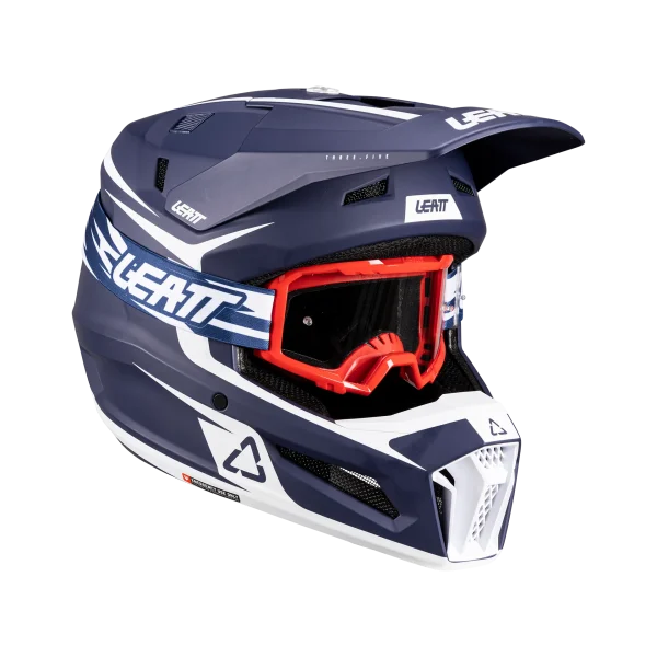 קסדת שטח ליט כולל משקף כחול – LEATT MOTO 3.5 V26 HELMET KIT