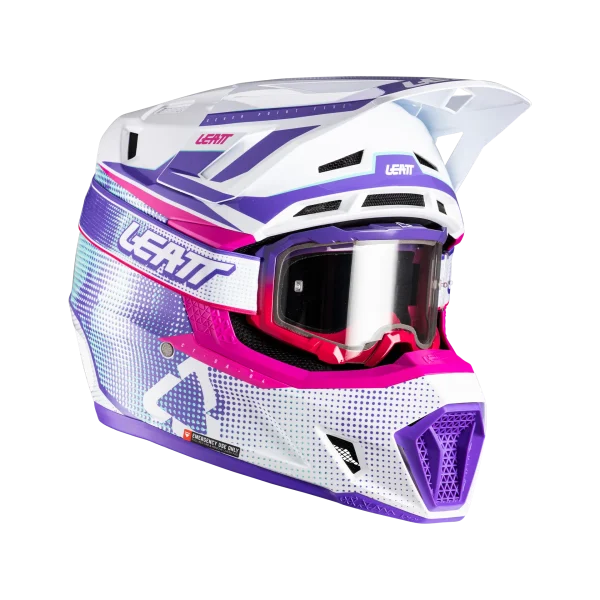 קסדת שטח ליט כולל משקף סגול – LEATT MOTO 7.5 V26 PURPLE