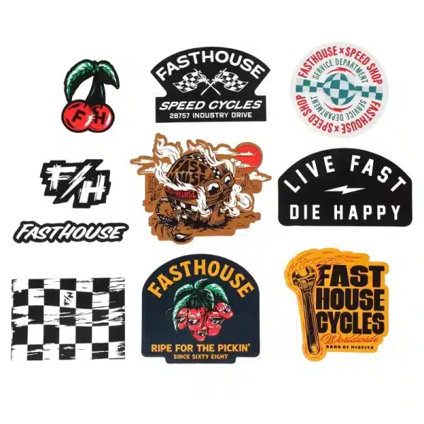 סט מדבקות פסטהאוס צבעוני – Fasthouse Fall '25 Lifestyle Decal 10-Pack
